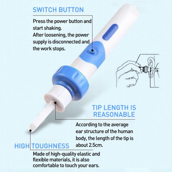 Safety Electric Cordless Vacuum Ear Cleaner Wax