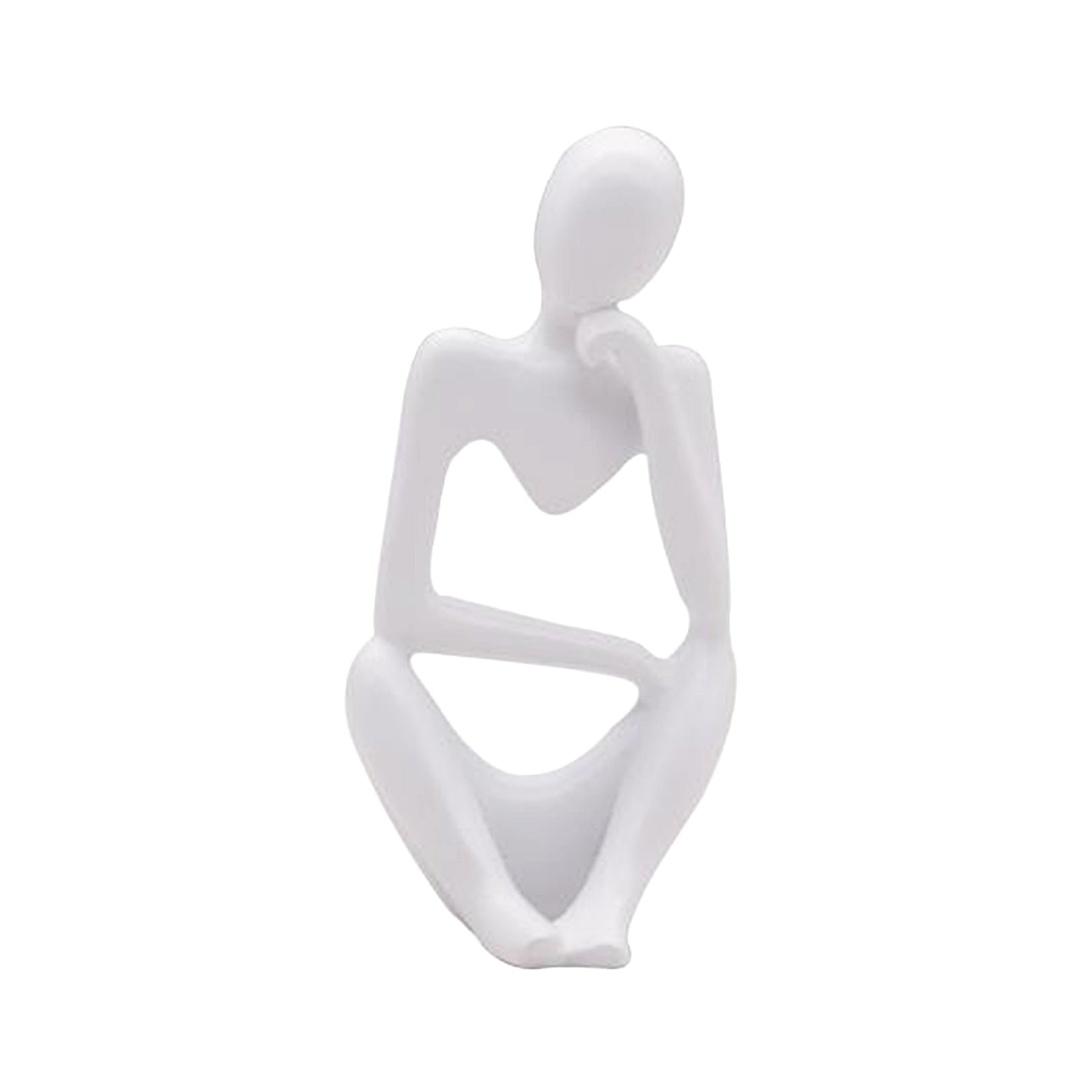 Contemplation in Stone: Abstract Thinker Resin Sculpture