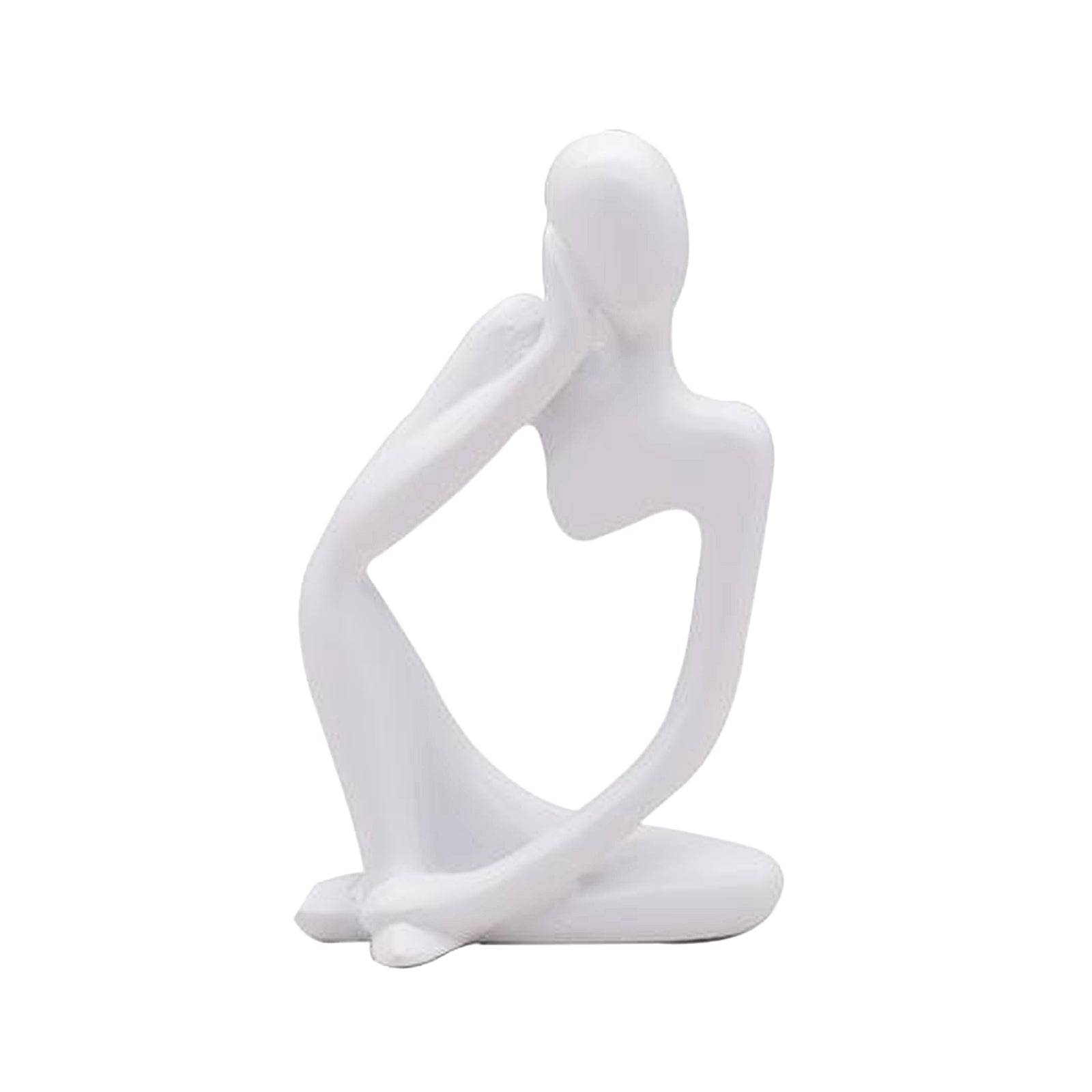 Contemplation in Stone: Abstract Thinker Resin Sculpture