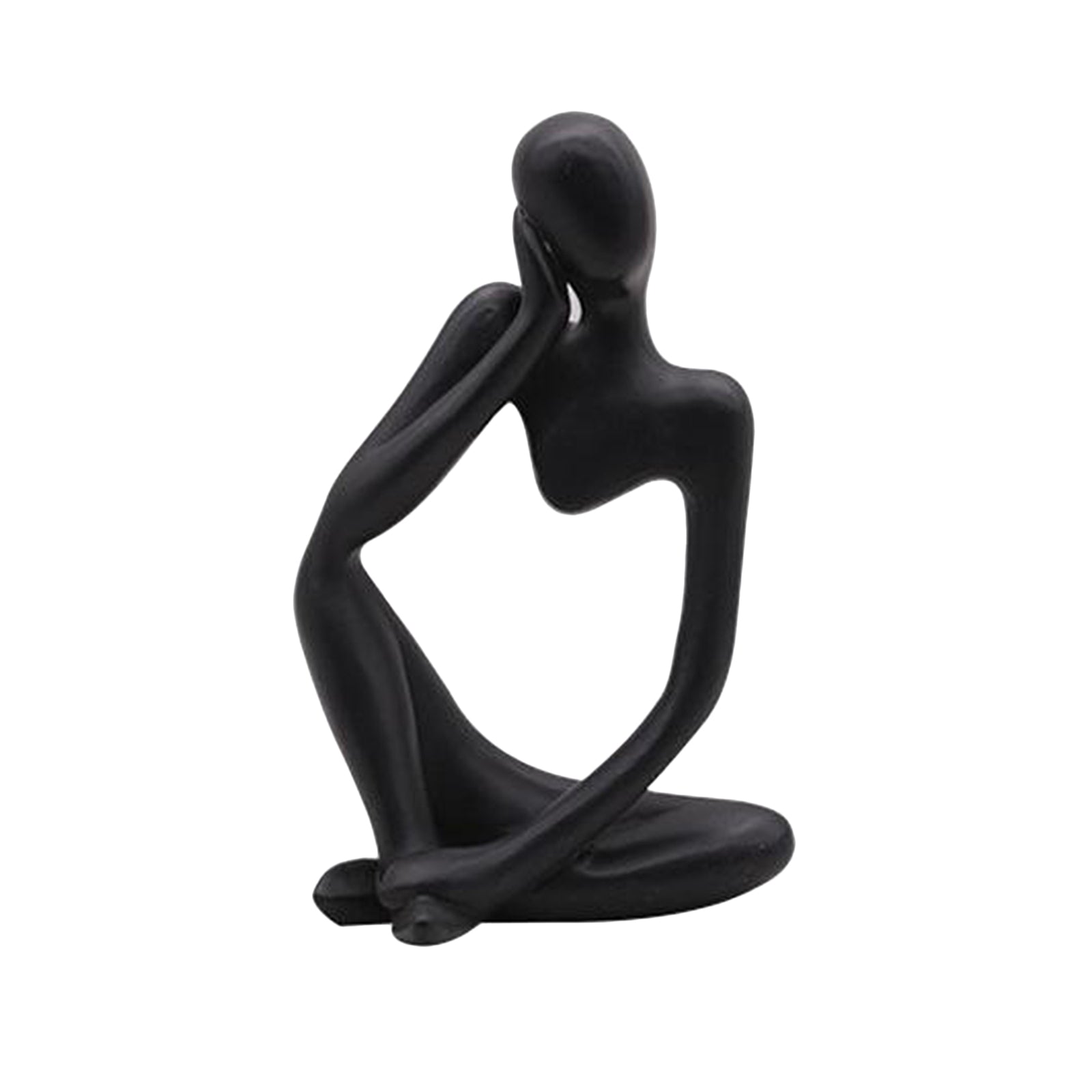 Contemplation in Stone: Abstract Thinker Resin Sculpture