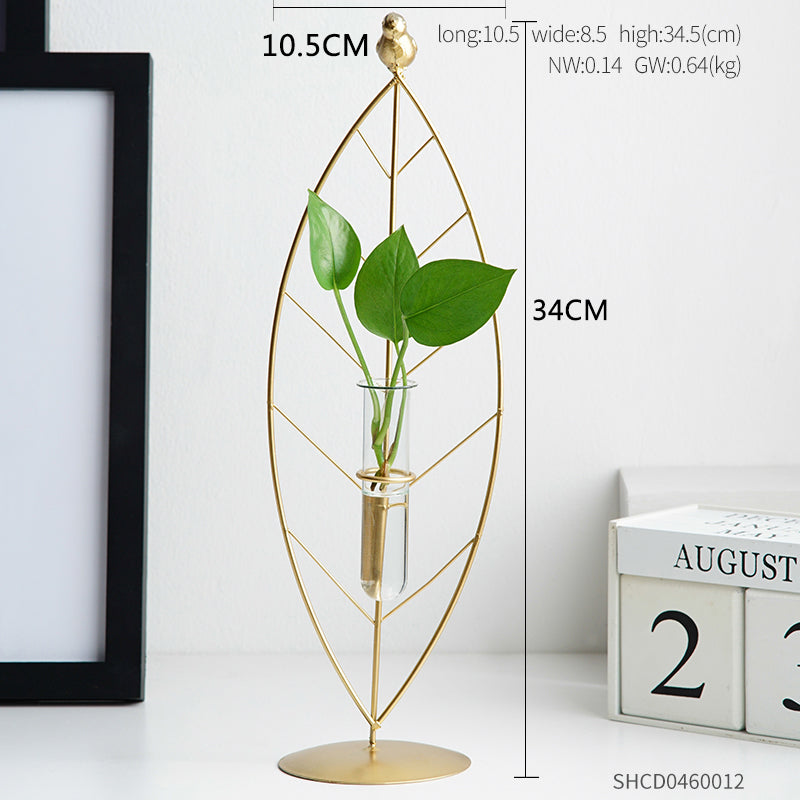 Wrought Iron Test Tube Vases for Home and Office Décor