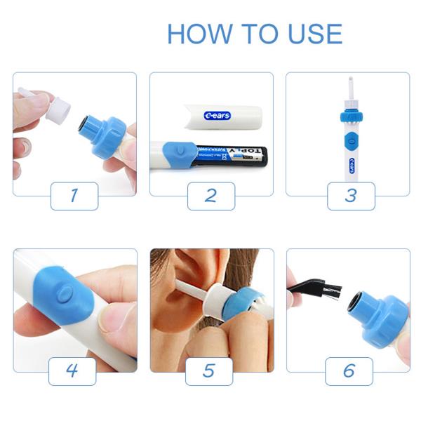 Safety Electric Cordless Vacuum Ear Cleaner Wax