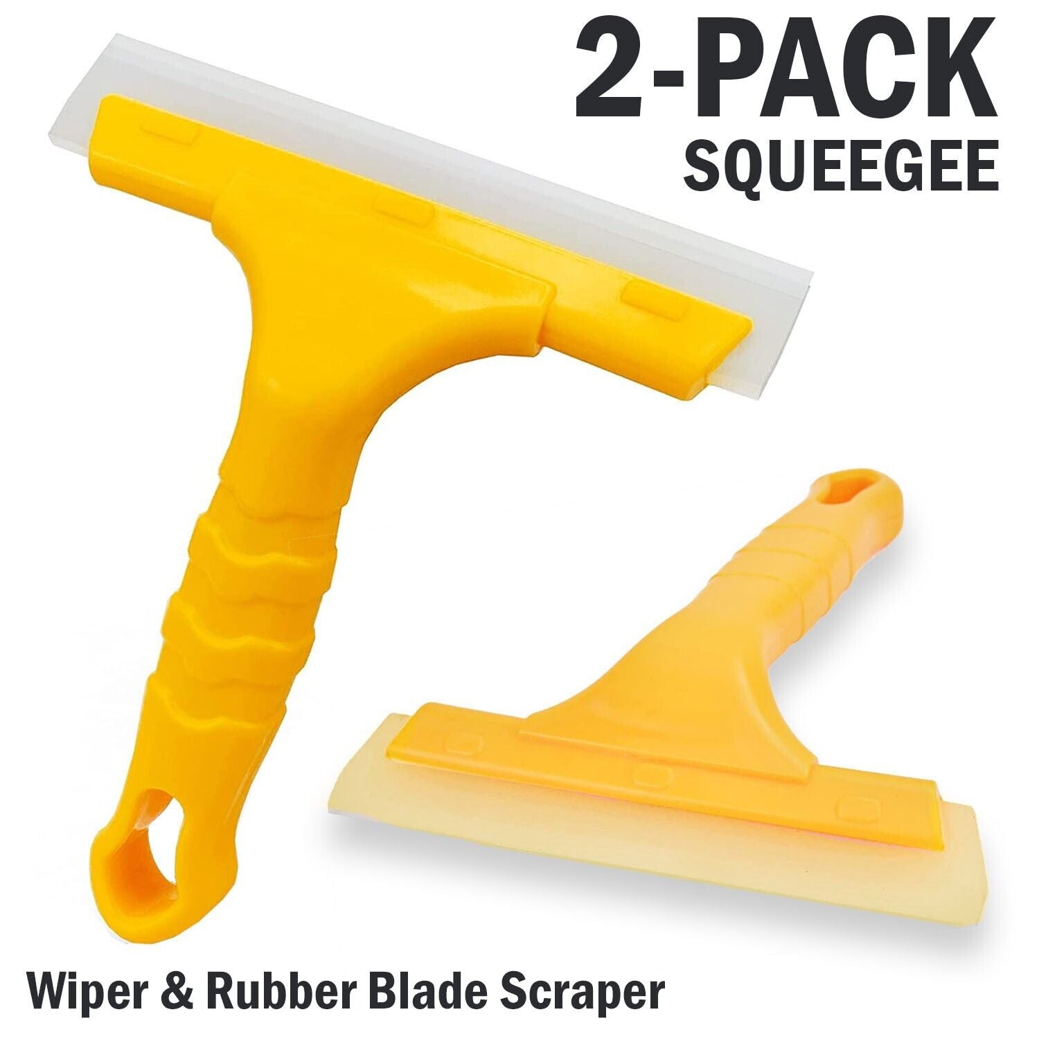 2-Pack Silicone Blade Squeegee for Windows, Showers, and Cars