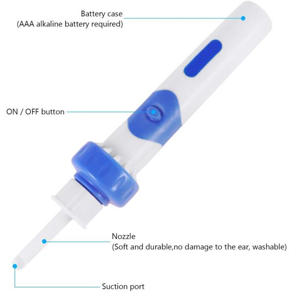 Safety Electric Cordless Vacuum Ear Cleaner Wax