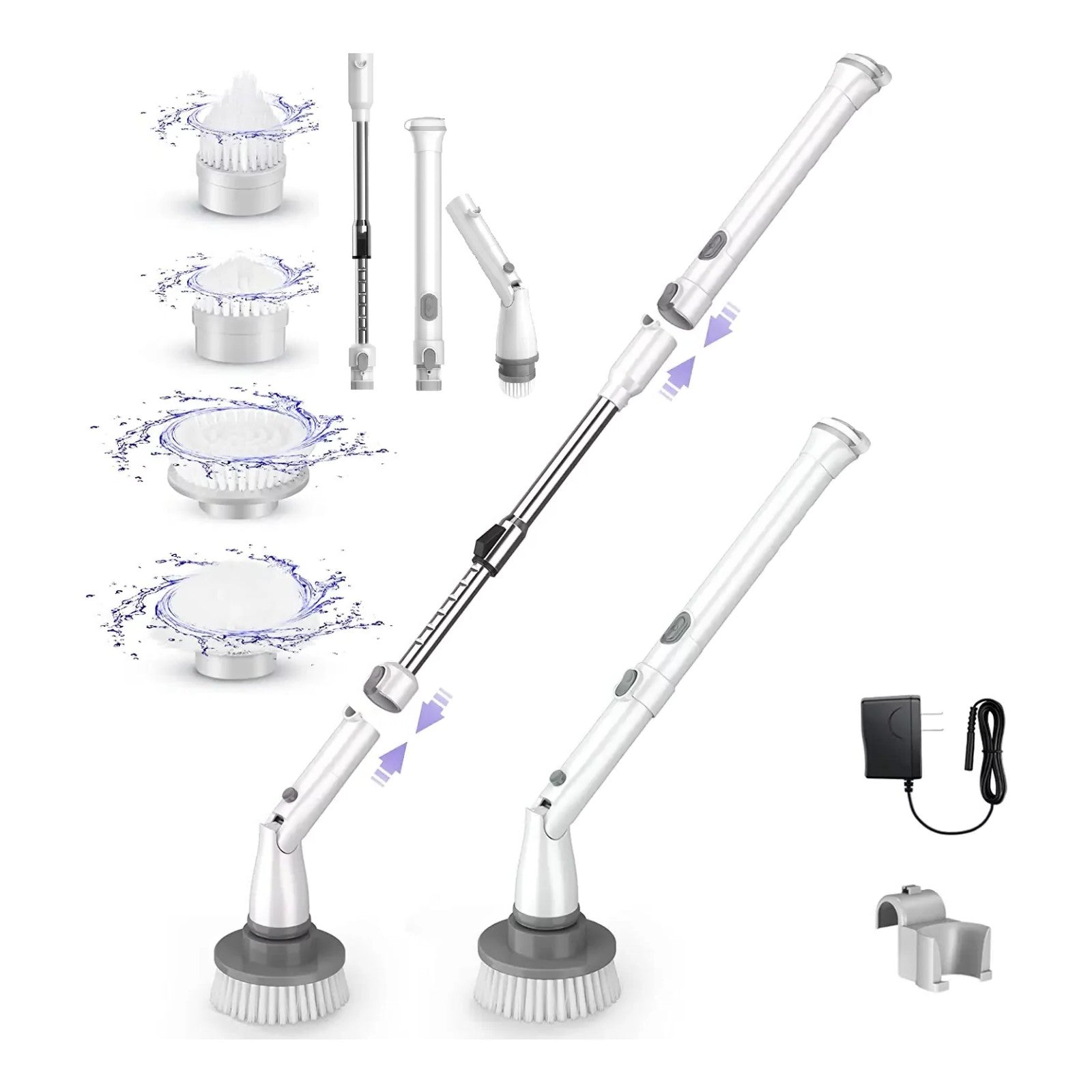 Effortless Cleaning with the Telescoping Electric Spin Scrubber