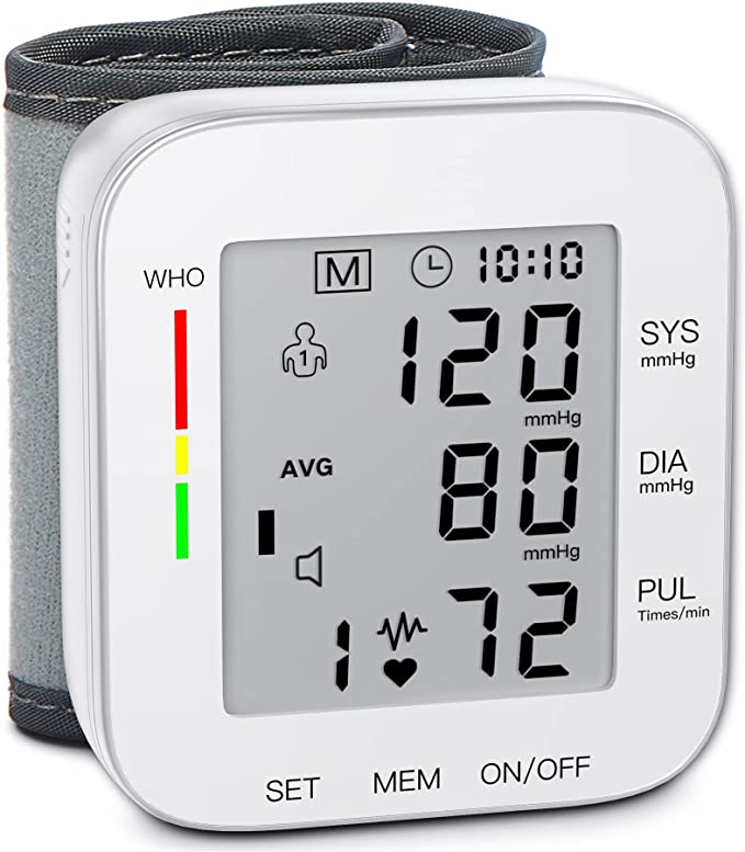 Wrist Blood Pressure Monitor with Memory Function