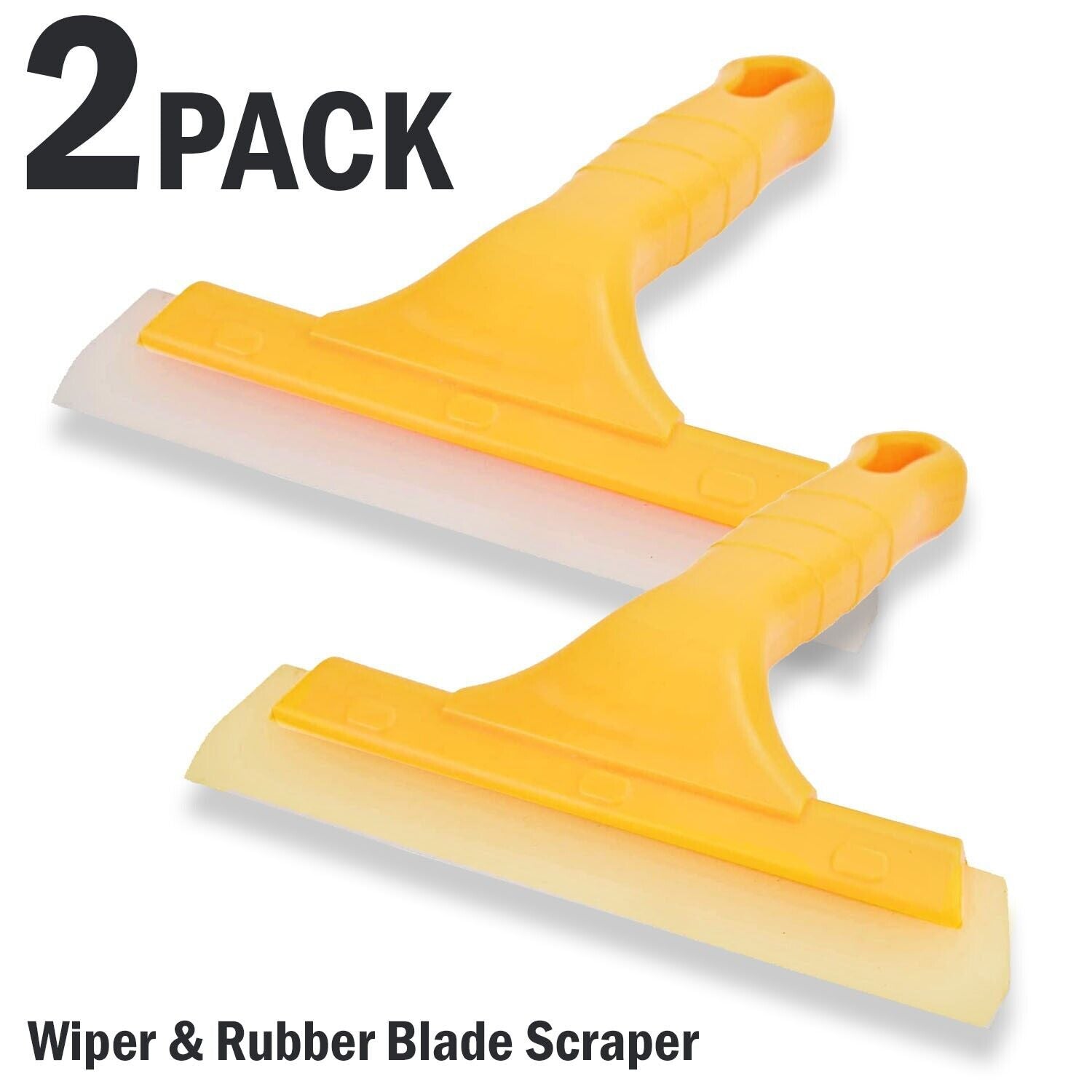 2-Pack Silicone Blade Squeegee for Windows, Showers, and Cars